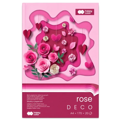 Przejdź do produktu Blok kreatywny A4 HAPPY COLOR Deco Rose - 170 g/m² - 20 ark.
