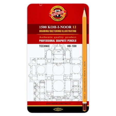 olowki-grafitowe-koh-i-noor-1500-technic-hb-10h-12-szt-kaseta-zamknieta