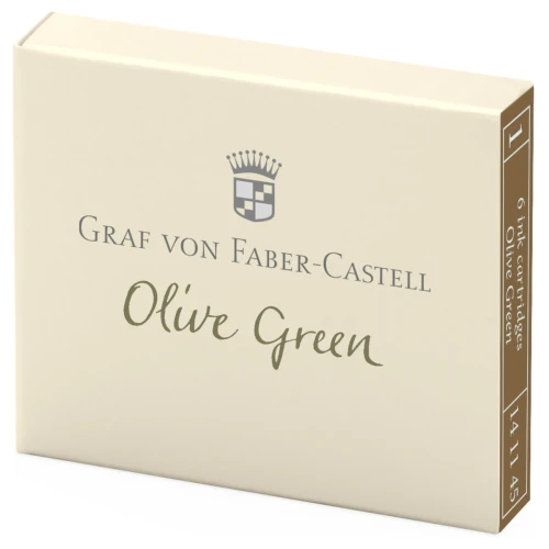 Przejdź do produktu Naboje atramentowe GRAF VON FABER-CASTELL - Olive Green (zielony) - 6 szt.