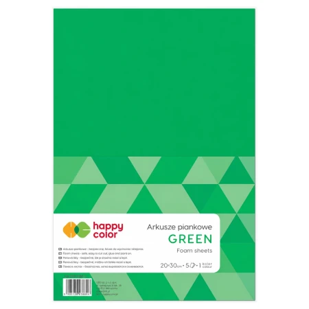 arkusze piankowe zielone a4 happy color opakowanie front