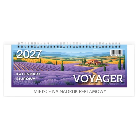 kalendarz voyager 2027 biurkowy podluzny okladka