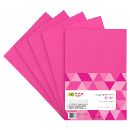arkusze piankowe pink a4 mikroguma wachlarz arkuszy