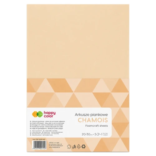 Przejdź do produktu Arkusze piankowe A4 HAPPY COLOR - beżowe - 5 ark.