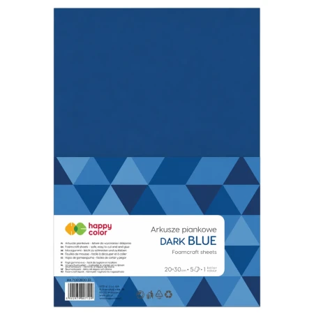 arkusze piankowe a4 happy color dark blue ciemnoniebieskie 5 arkuszy