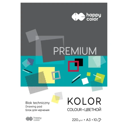 blok techniczny a3 happy color premium 220g kolorowy okladka