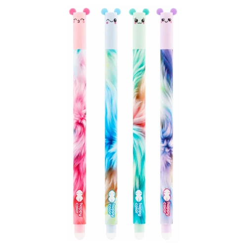 Przejdź do produktu Długopis wymazywalny HAPPY COLOR Uszaki Fluffy - 0,5 mm - niebieski