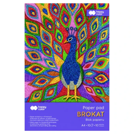 blok kreatywny a4 happy color brokat 150 g okladka bloku