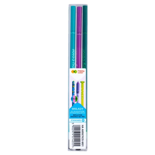 Przejdź do produktu Wkłady do długopisów wymazywalnych HAPPY COLOR standard A - 0,5 mm - 3 kolory
