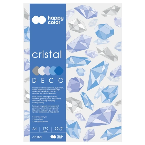 Przejdź do produktu Blok kreatywny A4 HAPPY COLOR Deco Cristal - 170 g/m² - 20 ark.