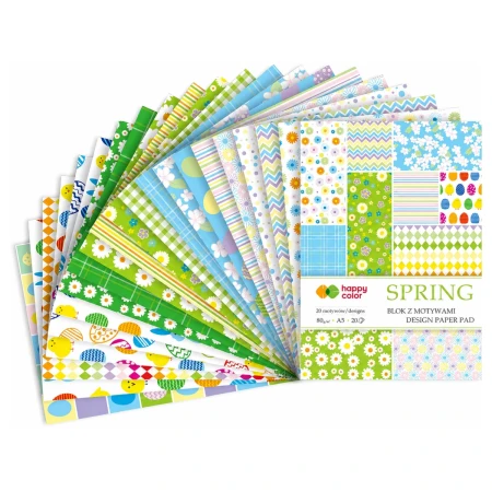 blok kreatywny a5 happy color deco spring wachlarz arkuszy