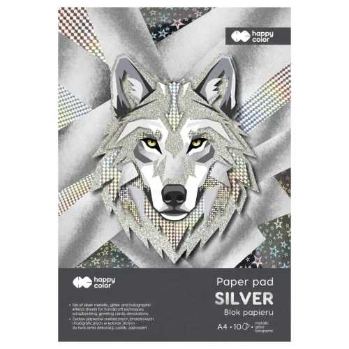Przejdź do produktu Blok z motywami A4 HAPPY COLOR Silver - 150-230 g/m² - 10 ark.