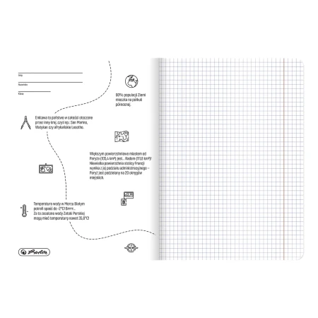 Zeszyt przedmiotowy A5 HERLITZ Touch – geografia – 60 kartek