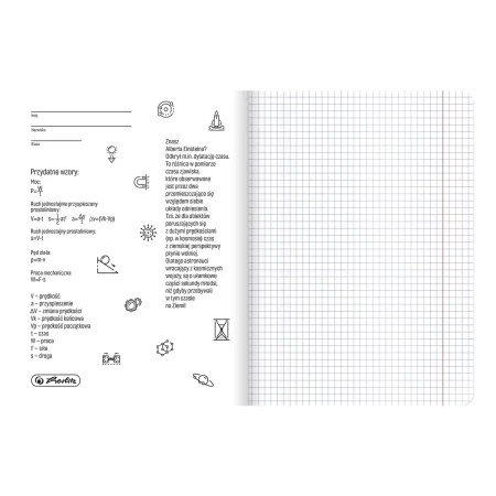 Zeszyt przedmiotowy A5 HERLITZ Touch – fizyka – 60 kartek