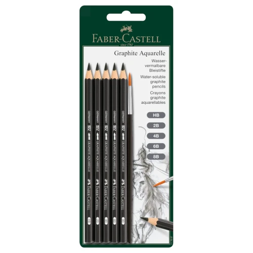 Przejdź do produktu Zestaw ołówków akwarelowych FABER-CASTELL Graphite Aquarelle - 5 szt. + pędzelek