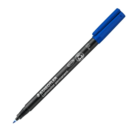 foliopis permanentny staedtler lumocolor f 06mm niebieski otwarty