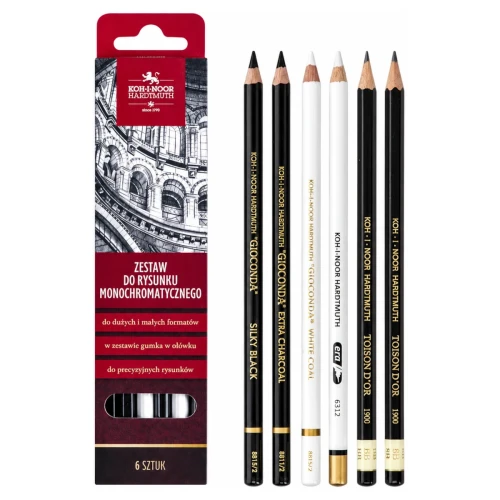 Przejdź do produktu Zestaw do rysunku monochromatycznego KOH-I-NOOR - 6 szt.