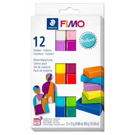 modelina fimo soft brilliant staedtler 12 kolorow 25g opakowanie