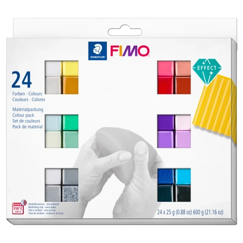 Przejdź do produktu Masa plastyczna termoutwardzalna STAEDTLER FIMO Effect - 24 kolory (24 x 25 g)