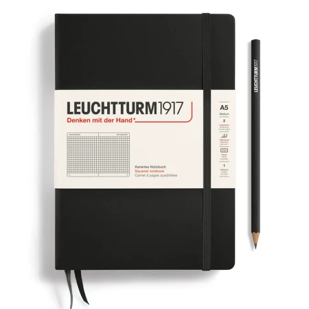 Notatnik w kratkę A5 LEUCHTTURM1917 Classic Medium - czarny