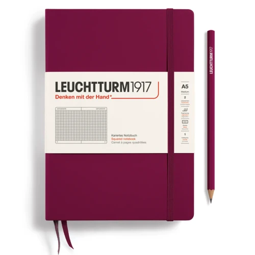 Przejdź do produktu Notatnik w kratkę A5 LEUCHTTURM1917 Classic Medium – Port Red
