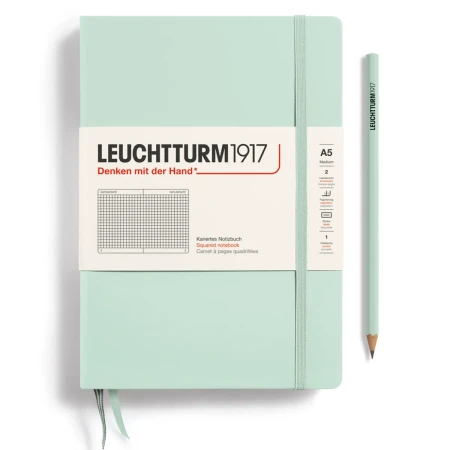 Notatnik w kratkę A5 LEUCHTTURM1917 Classic Medium Natural Colours – Mint Green
