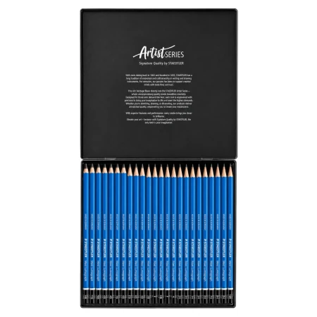 zestaw olowkow grafitowych staedtler mars lumograph 100 12b 10h 24 szt olowki