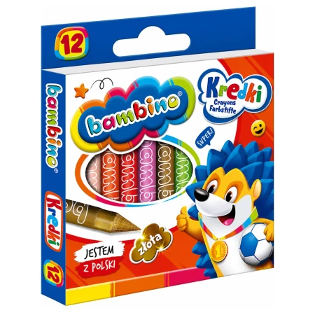 kredki grafionowe bambino 12 kolorow jezyk