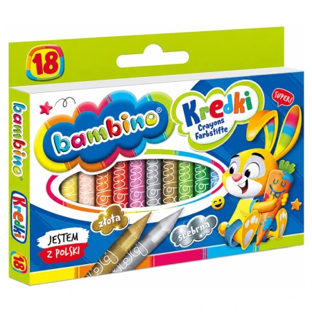 kredki bambino z temperowka 18 kolorow zajac