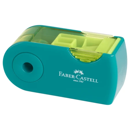 temperowka pojedyncza z pojemnikiem faber castell sleeve trend mini turkusowy
