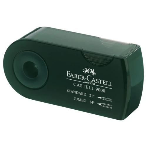 Przejdź do produktu Temperówka podwójna z pojemnikiem FABER-CASTELL Art 9000