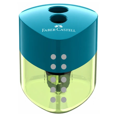 temperowka podwojna z pojemnikiem faber castell grip auto trend turkusowy