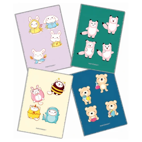 Przejdź do produktu Zeszyt A4 w kratkę NARCISSUS Kawaii PP - 32 kartki