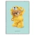 zeszyt a4 trzy linie dwukolorowe narcissus teddies misie mietowy
