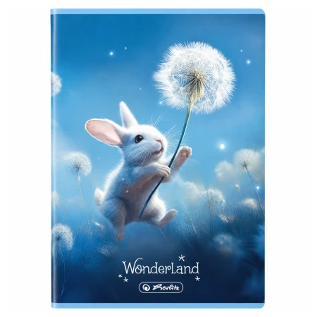 zeszyt a4 trzy linie dwukolorowe herlitz 35 kartki wonderland krolik