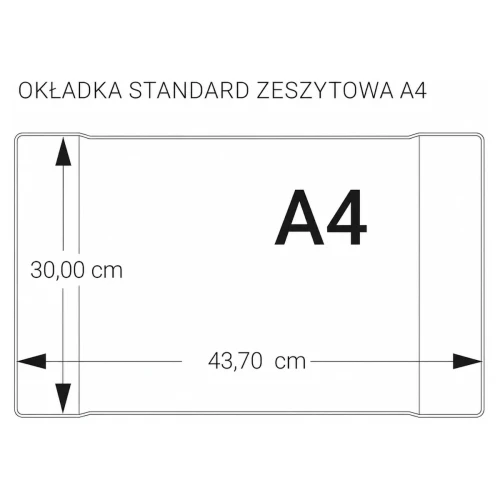 Przejdź do produktu Okładka zeszytowa A4 BIURFOL - bezbarwna - 300 × 437 mm - 1 szt.