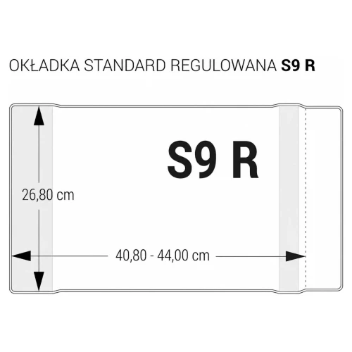Przejdź do produktu Okładka regulowana S9 BIURFOL - bezbarwna - 268 × 408-440 mm - 1 szt.