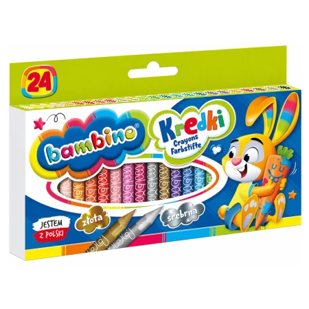 kredki bambino z temperowka 24 kolory opakowanie zajac