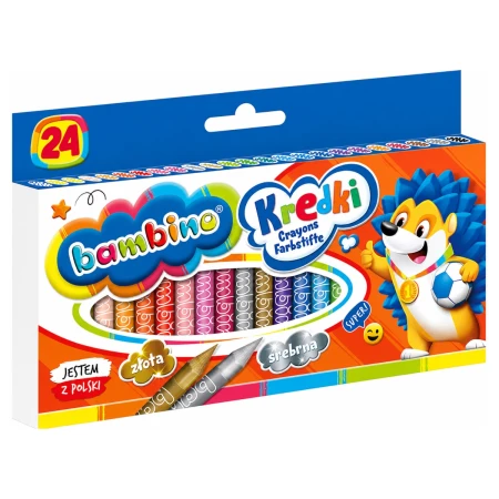 kredki bambino z temperowka 24 kolory opakowanie jezyk