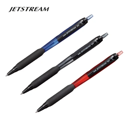 Ślad pisma długopisu UNI Jetstream SXN-101 niebieski, linia 0,35 mm
