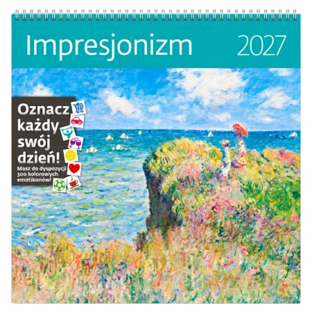 kalendarz scienny z naklejkami 2027 helma 365 impresjonizm