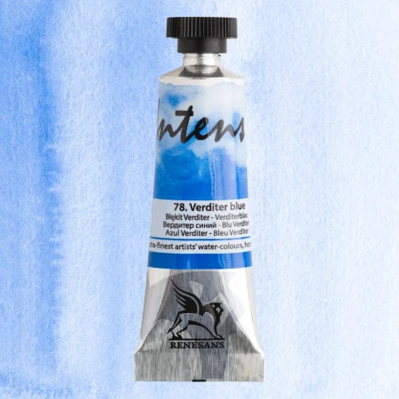 Farba akwarelowa RENESANS Intense Water 15 ml (78 - Błękit Verditer)
