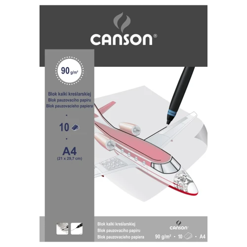 Przejdź do produktu Kalka kreślarska w bloku A4 CANSON - 90 g/m² - 10 ark.