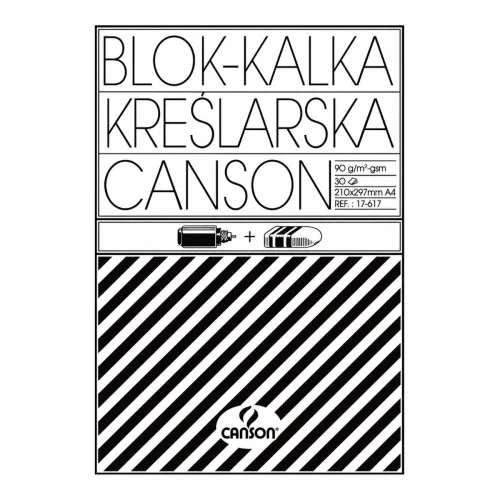 Przejdź do produktu Kalka kreślarska w bloku A4 CANSON - 90 g/m² - 30 ark.