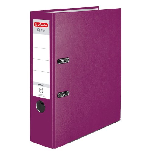 Przejdź do produktu Segregator HERLITZ Q.File A4/80 (jagodowy)