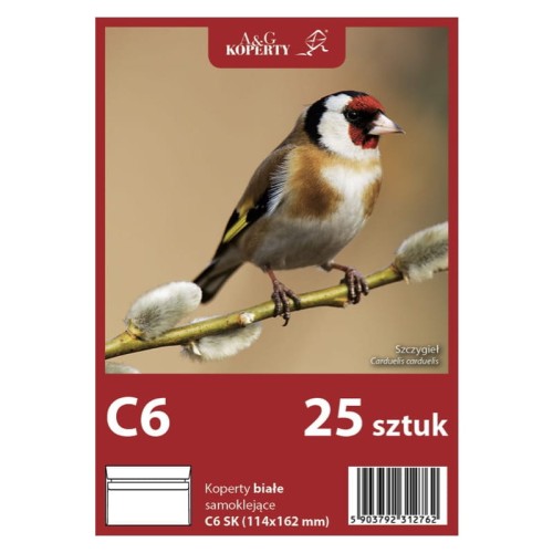 Przejdź do produktu Koperty białe C6 SK (25 sztuk)