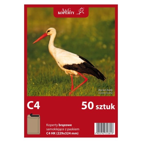 Przejdź do produktu Koperty brązowe C4 HK (50 sztuk)
