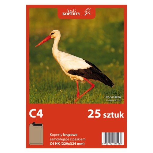 Przejdź do produktu Koperty brązowe C4 HK (25 sztuk)