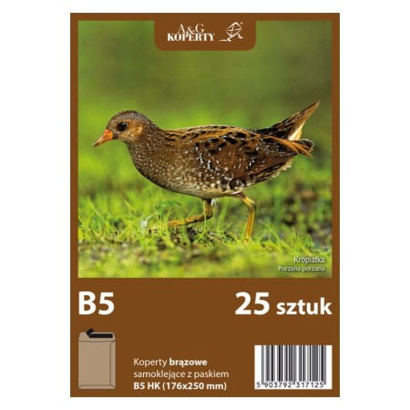 Koperty brązowe B5 HK (25 sztuk)