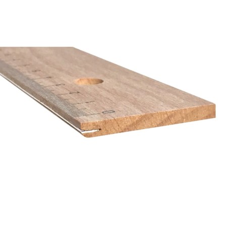 Linijka drewniana z metalową wkładką LENIAR 50 cm