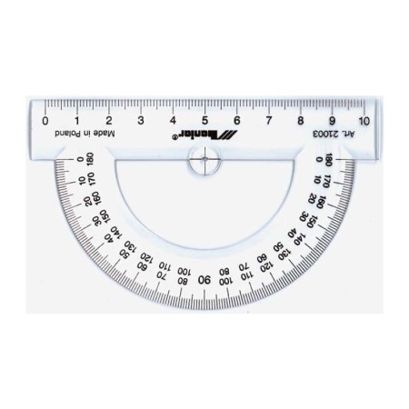 Kątomierz półkolisty LENIAR ⌀ 9,5 cm